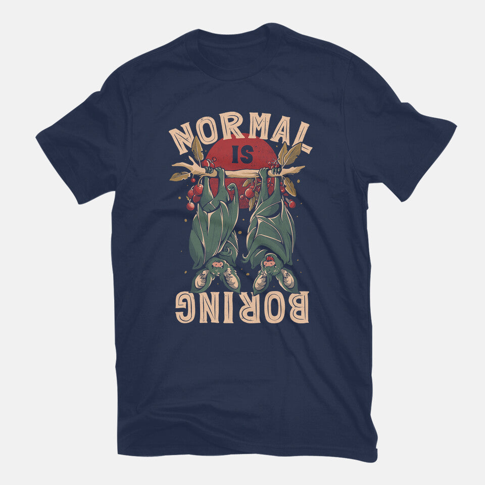 Normal Is Boring – Animal Graphic T-Shirt in navy, flat-lay product view