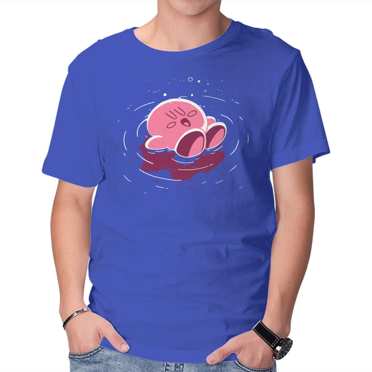 Cute Fresh Graphic T-Shirt in royal blue, product display