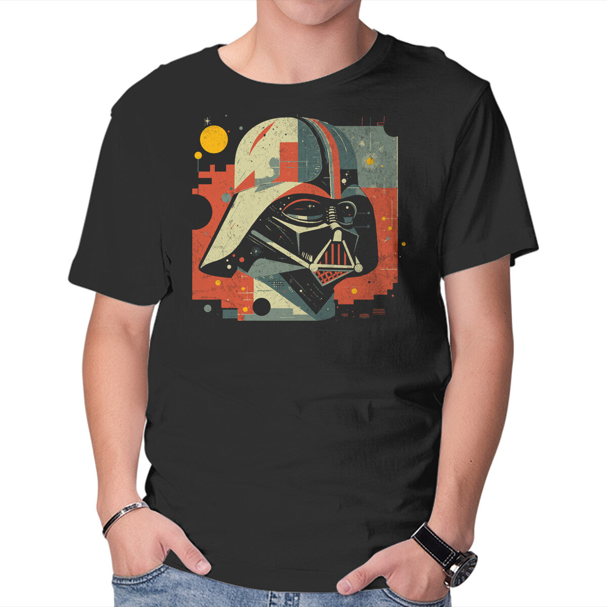 Dark Helmet – Sci-Fi Graphic T-Shirt in black, product display