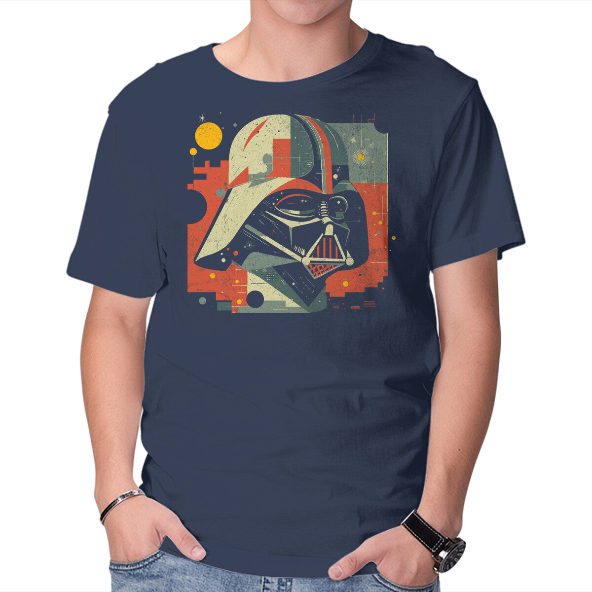 Dark Helmet – Sci-Fi Graphic T-Shirt in navy, product display
