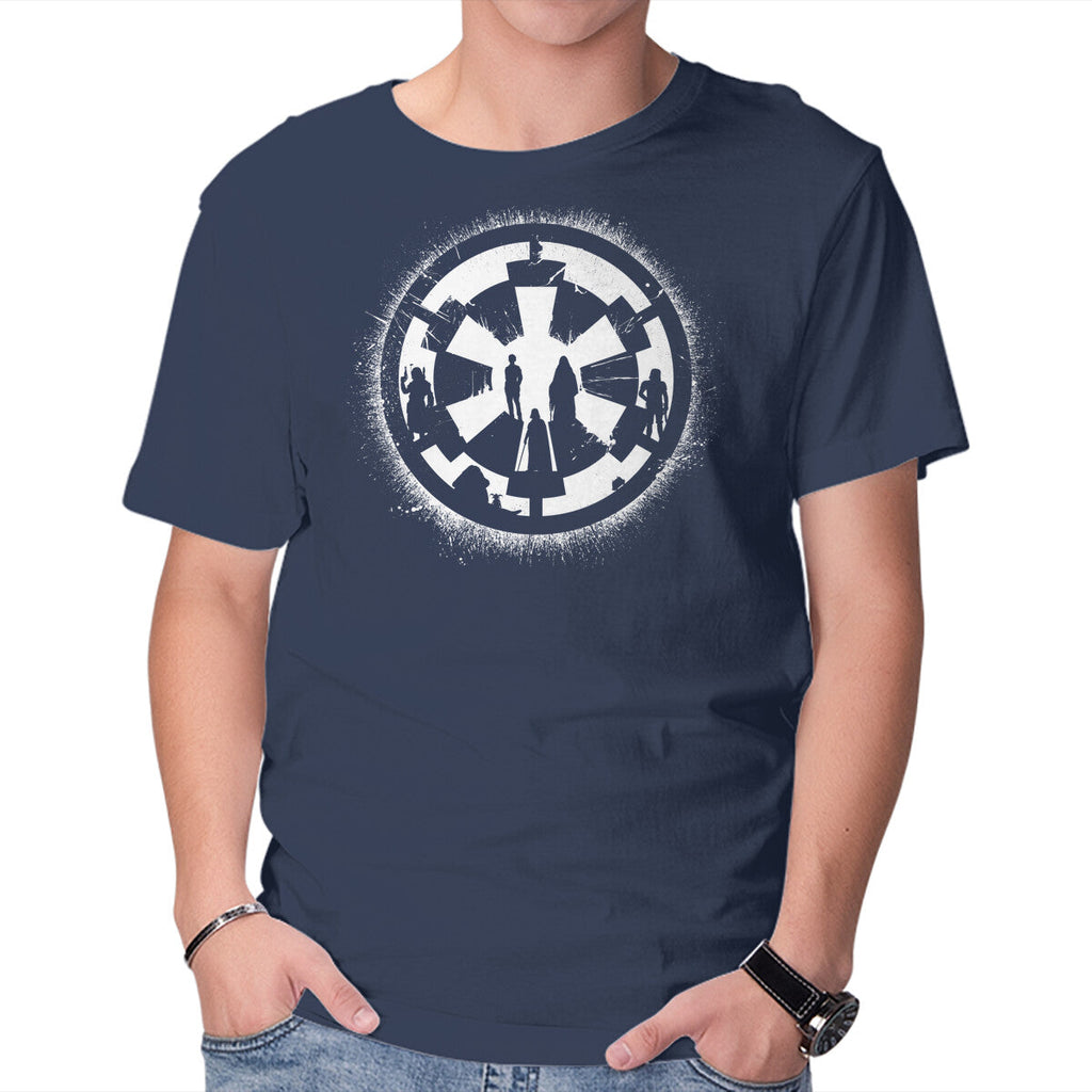Dark Shadows – Sci-Fi Graphic T-Shirt in navy, product display