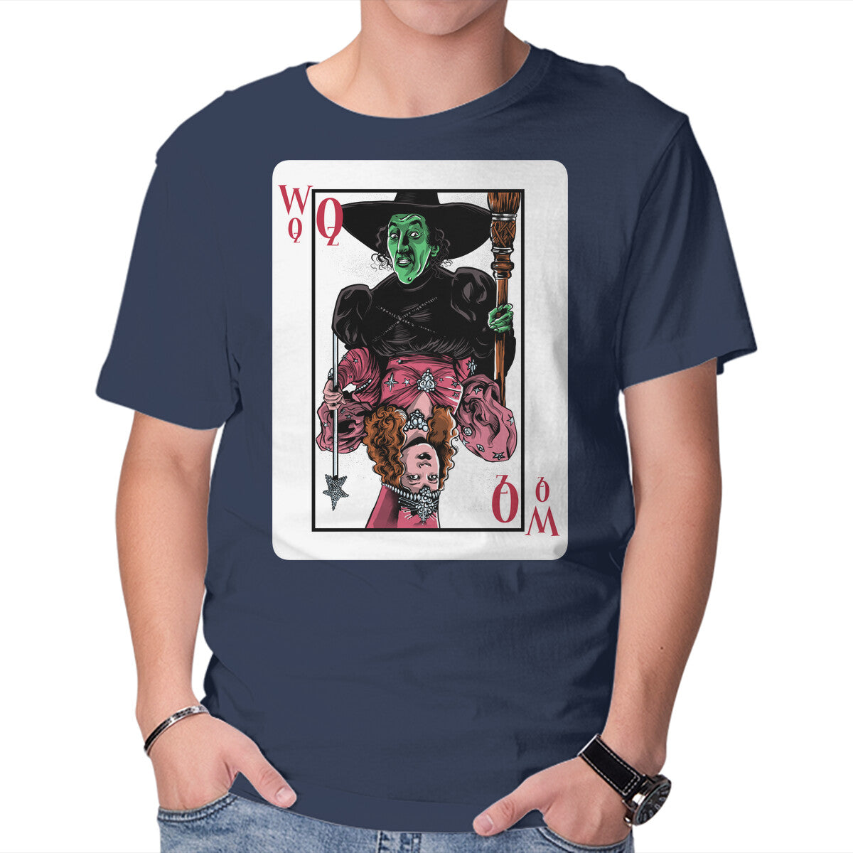 The Witches Of Oz – Fantasy Graphic T-Shirt in navy, product display