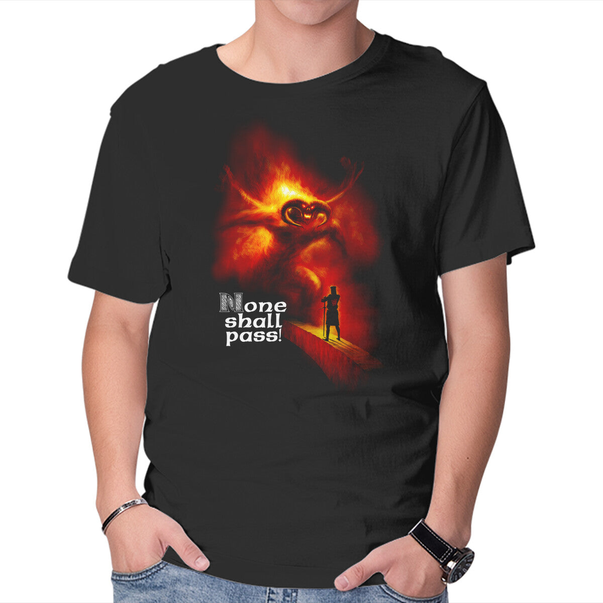 Black Knight Returns – Fantasy Graphic T-Shirt in black, product display