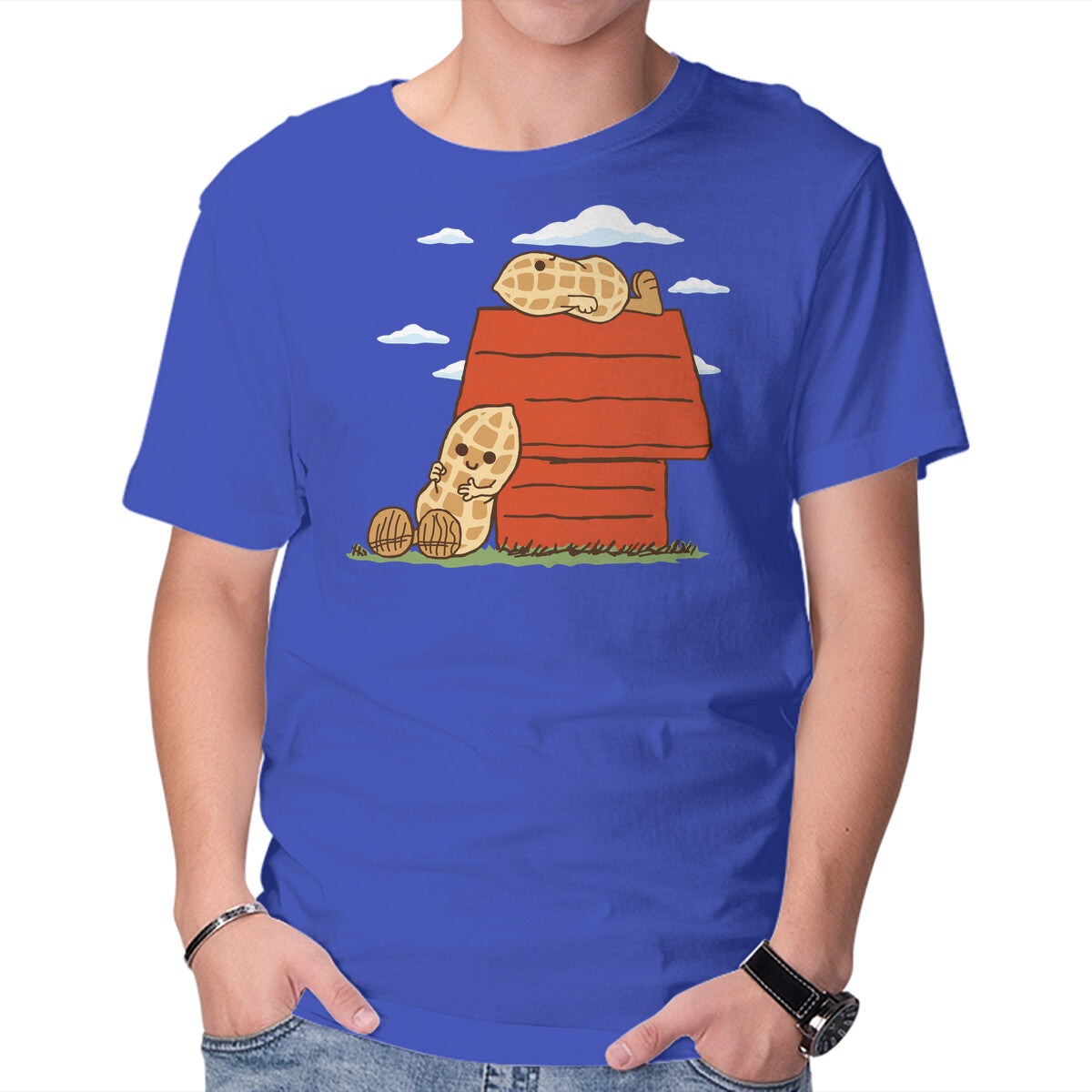 Peanuts – Funny Graphic T-Shirt in royal blue, product display