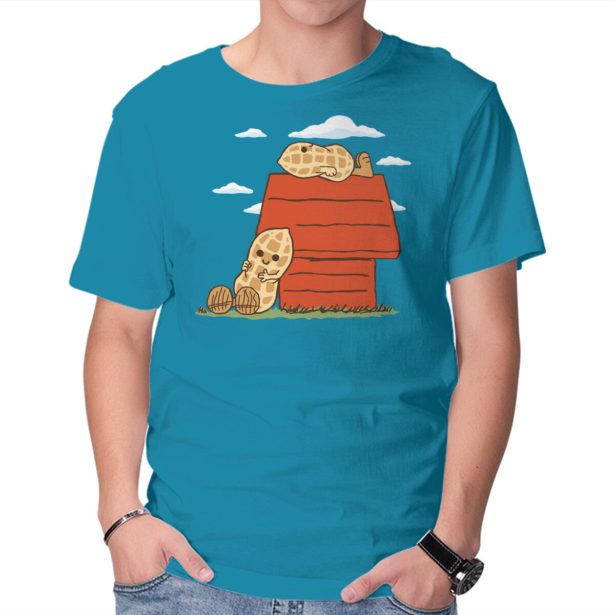 Peanuts – Funny Graphic T-Shirt in turquoise, product display