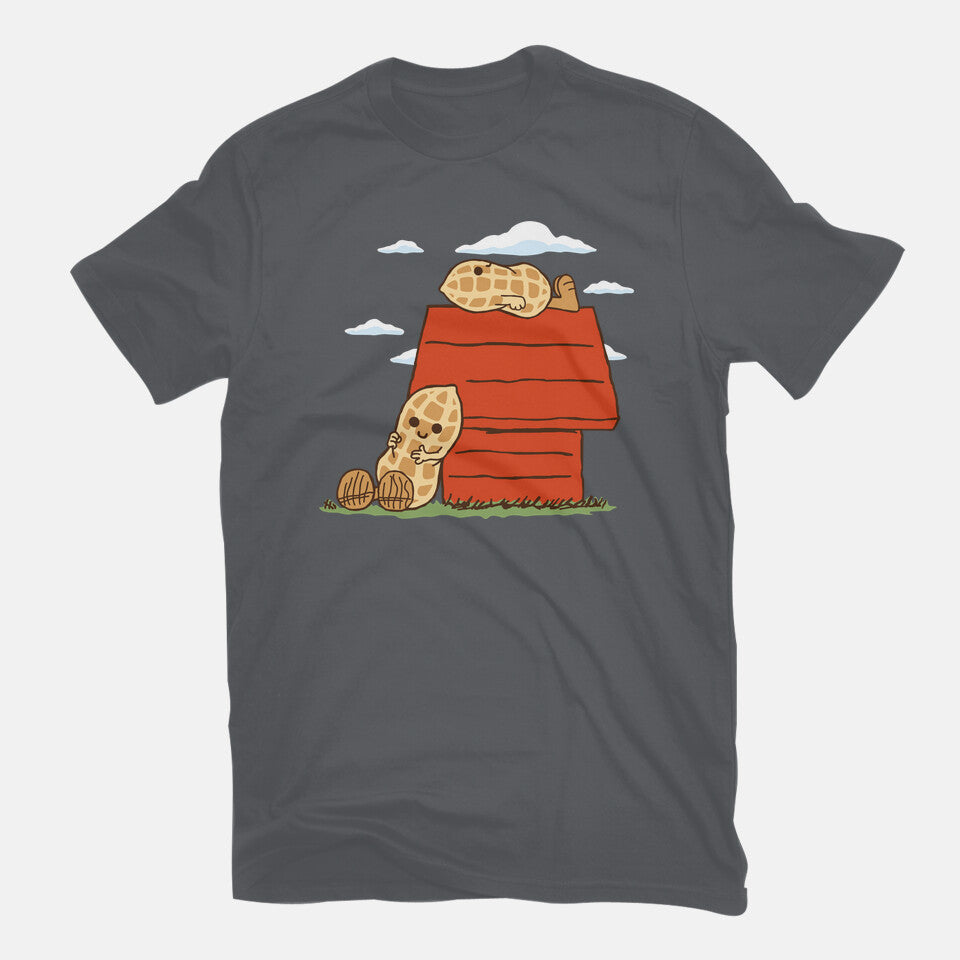 Peanuts – Funny Graphic T-Shirt in charcoal, flat-lay product view