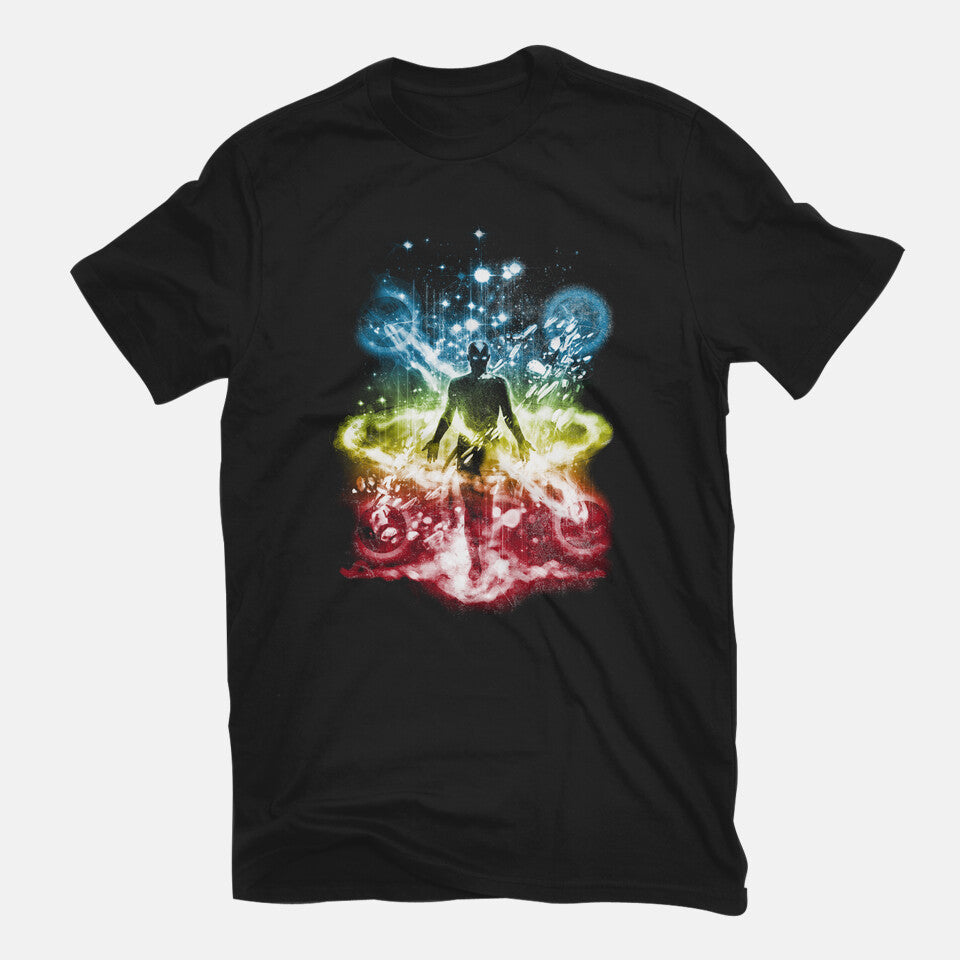 Last Space Bender – Anime Graphic T-Shirt in black, flat-lay product view