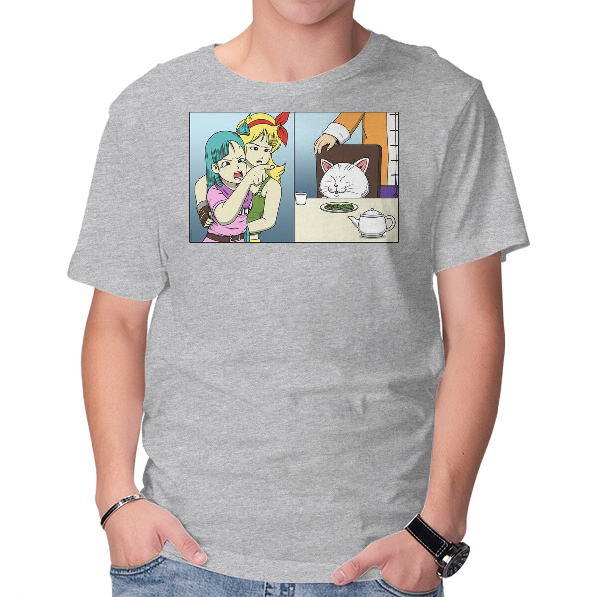 Girl Vs Cat – Anime Graphic T-Shirt