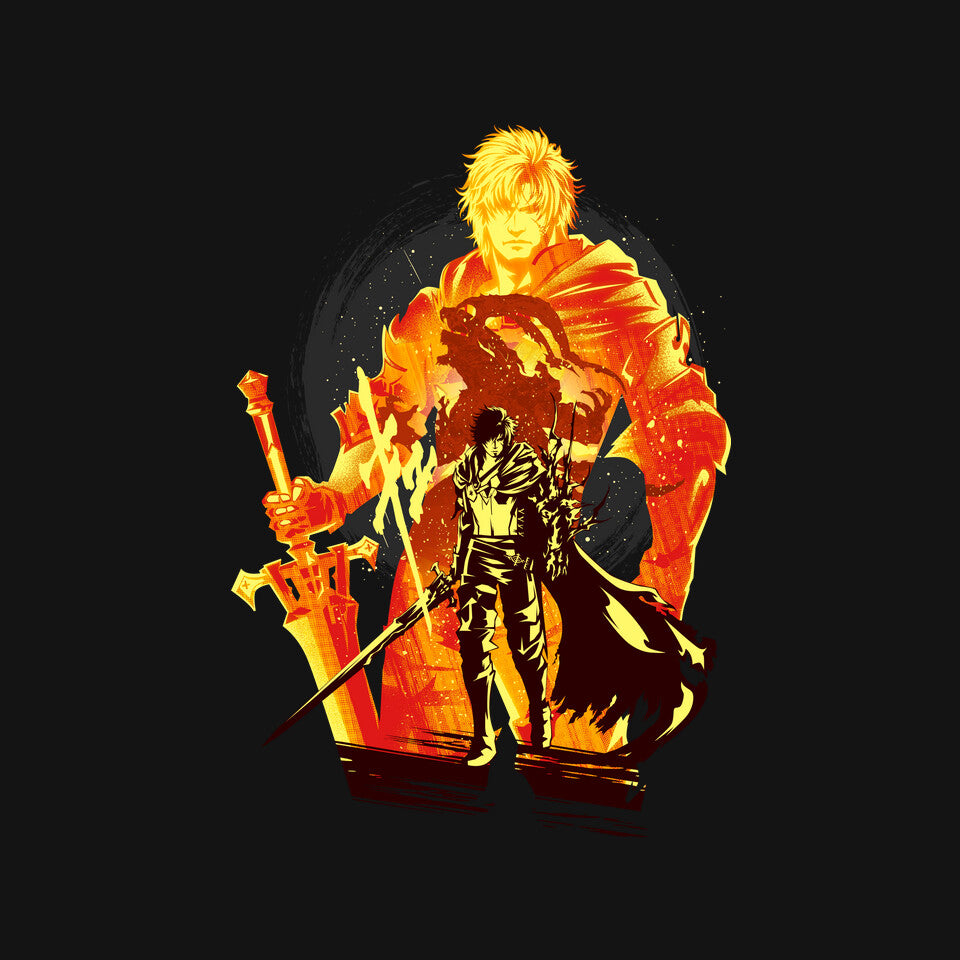 Shield Of Rosaria – Gaming Graphic T-Shirt design artwork for black graphic T-shirt