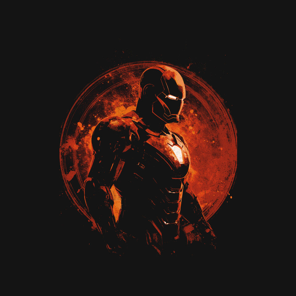The Iron Warrior – Movie Graphic T-Shirt design artwork for black graphic T-shirt