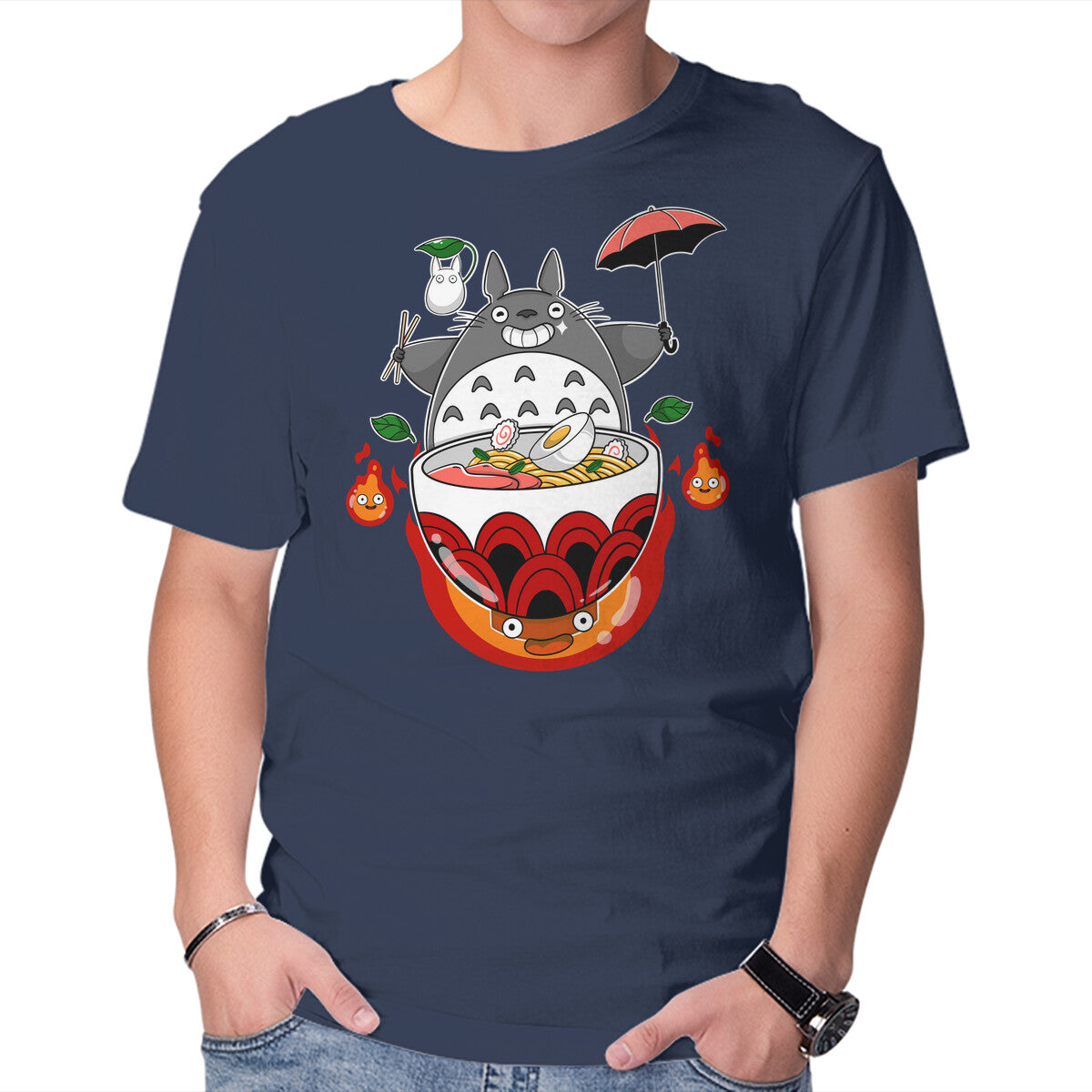 Neighbors Ramen Graphic T-Shirt in navy, product display