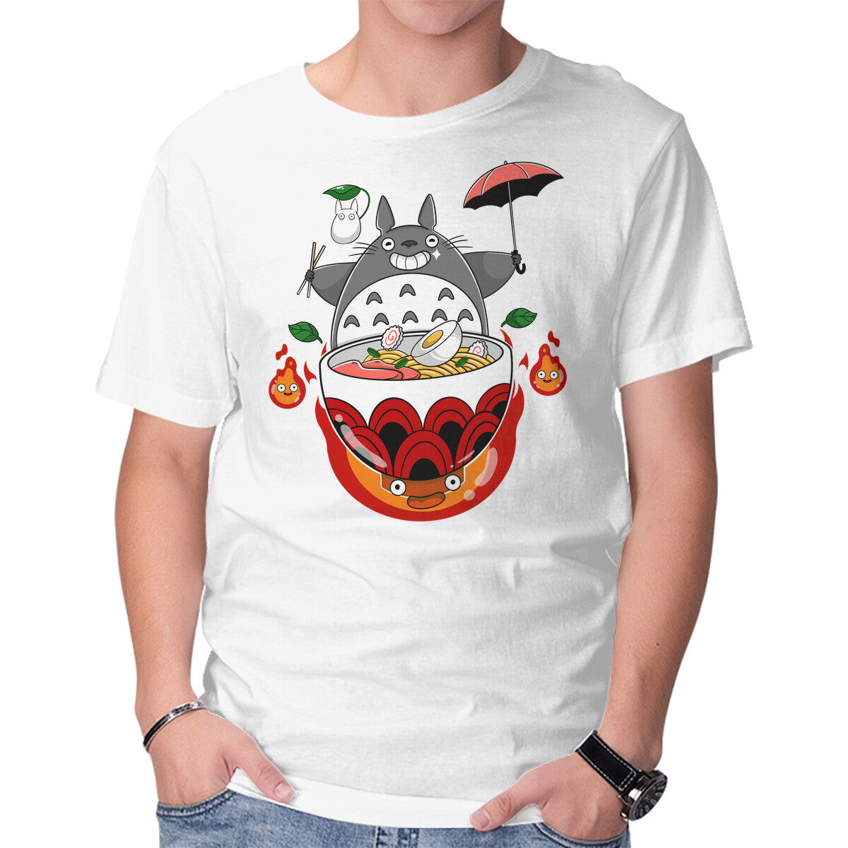 Neighbors Ramen Graphic T-Shirt in white, product display