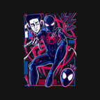 Spiderman Miles Morales Graphic T-Shirt design artwork for black graphic T-shirt