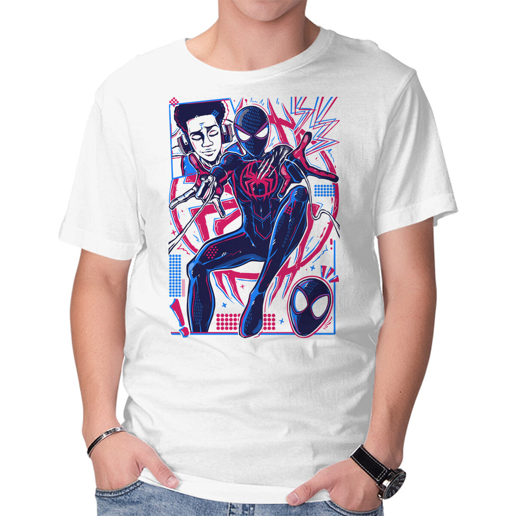 Spiderman Miles Morales Graphic T-Shirt in white, product display