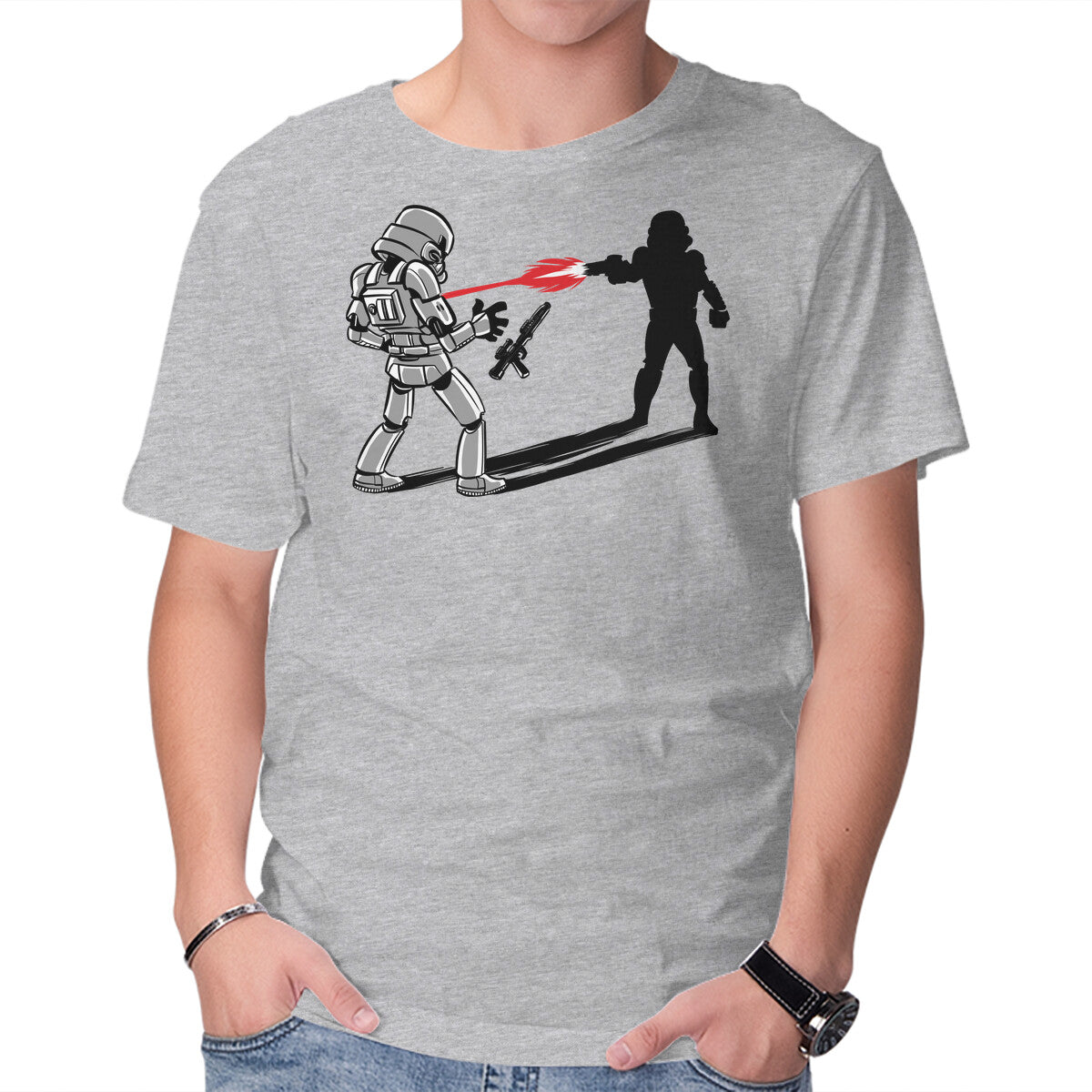 Shadow Battle – Sci-Fi Graphic T-Shirt