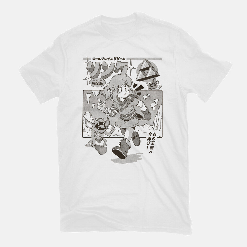 The Hero's Journey – Gaming Graphic T-Shirt in white, flat-lay product view