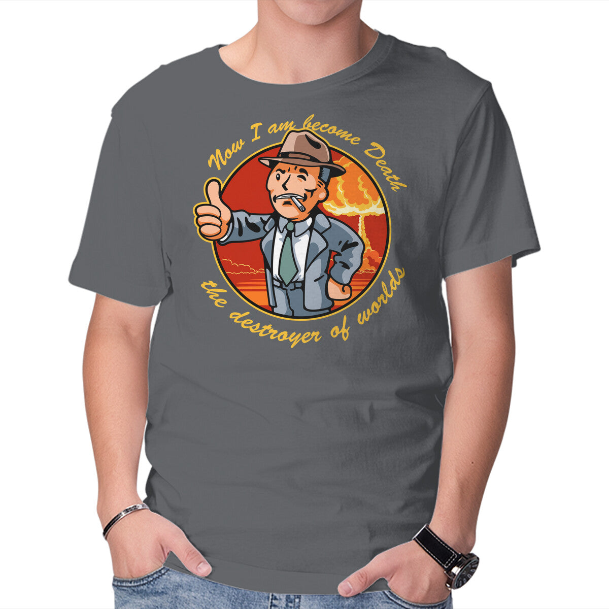 Oppen Boy – Movie Graphic T-Shirt in charcoal, product display