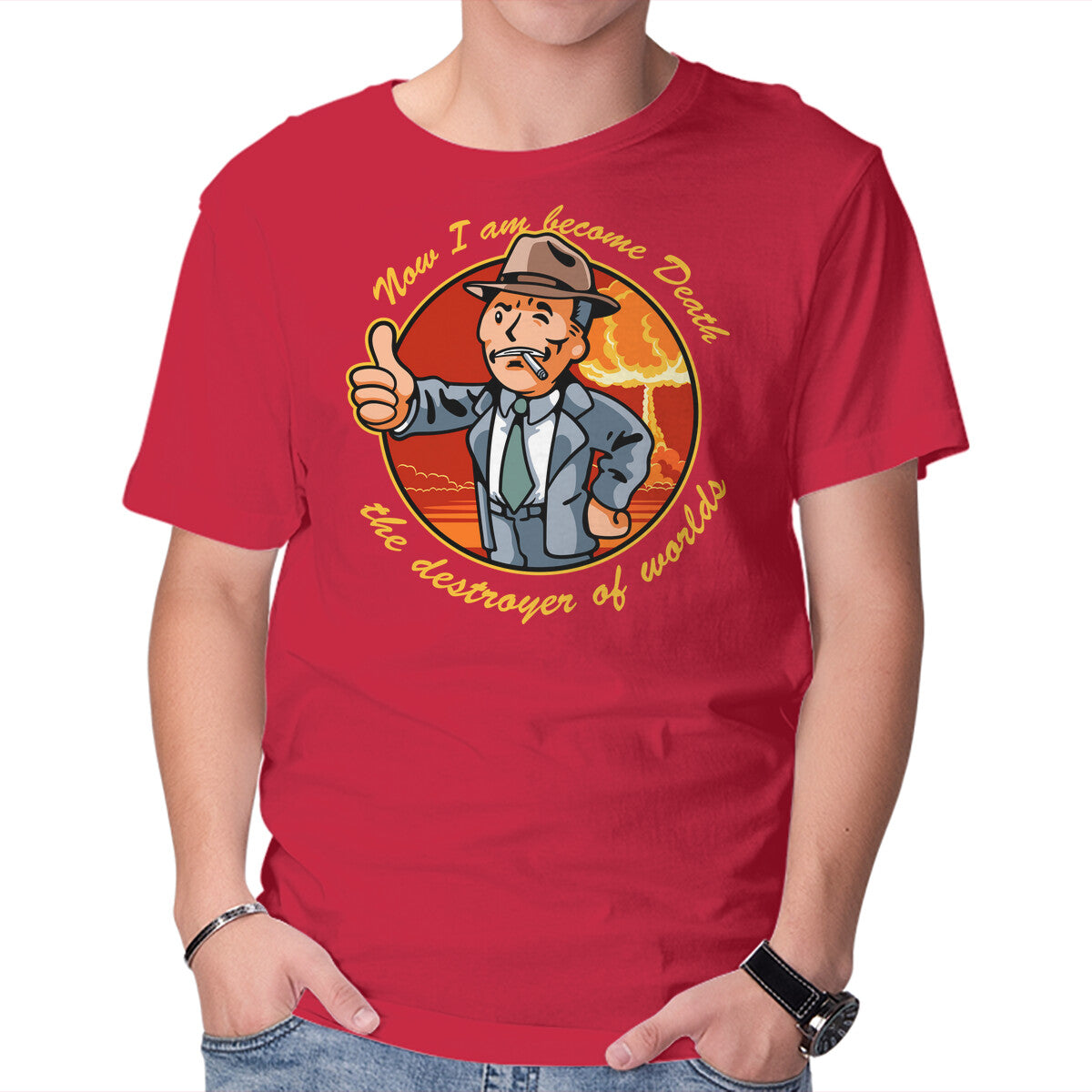 Oppen Boy – Movie Graphic T-Shirt in red, product display