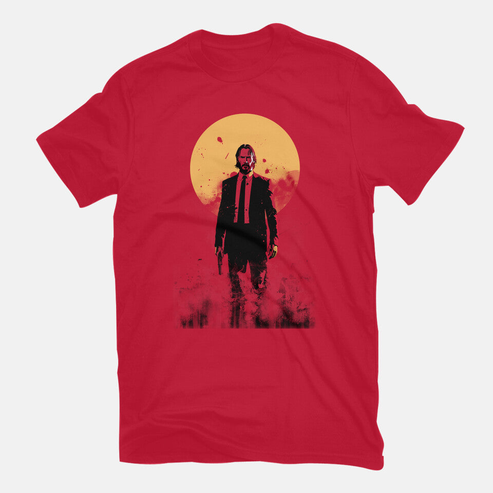 The Boogeyman Under The Sun – Movie Graphic T-Shirt in red, flat-lay product view