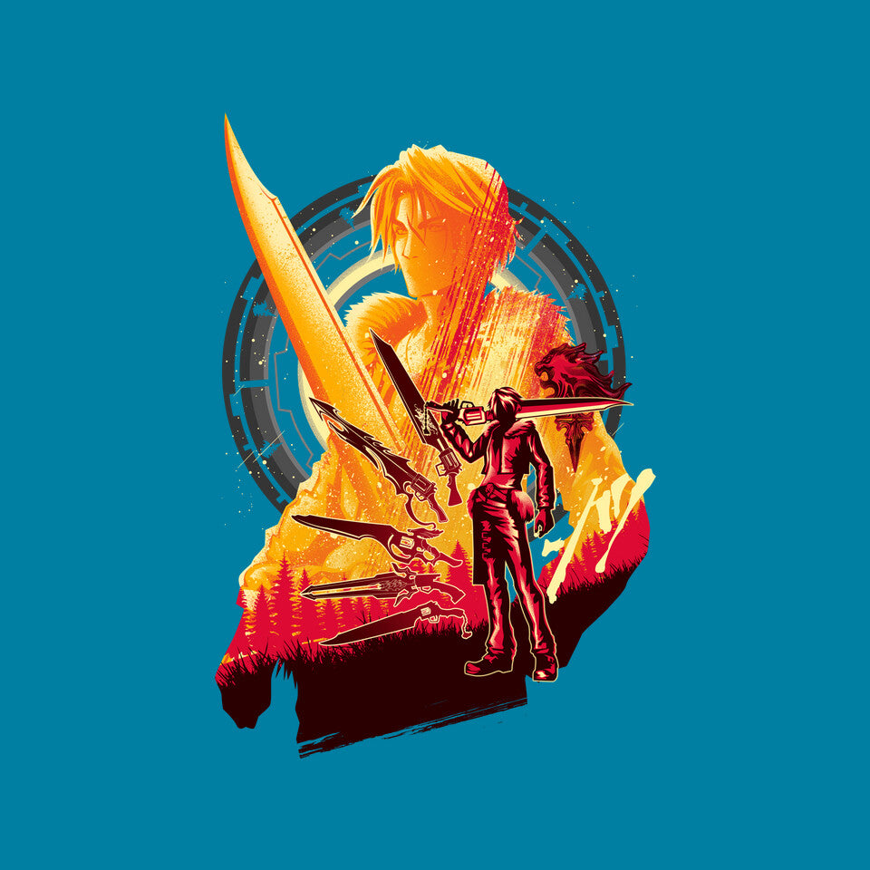 Ultimate Weapon – Gaming Graphic T-Shirt design artwork for turquoise graphic T-shirt