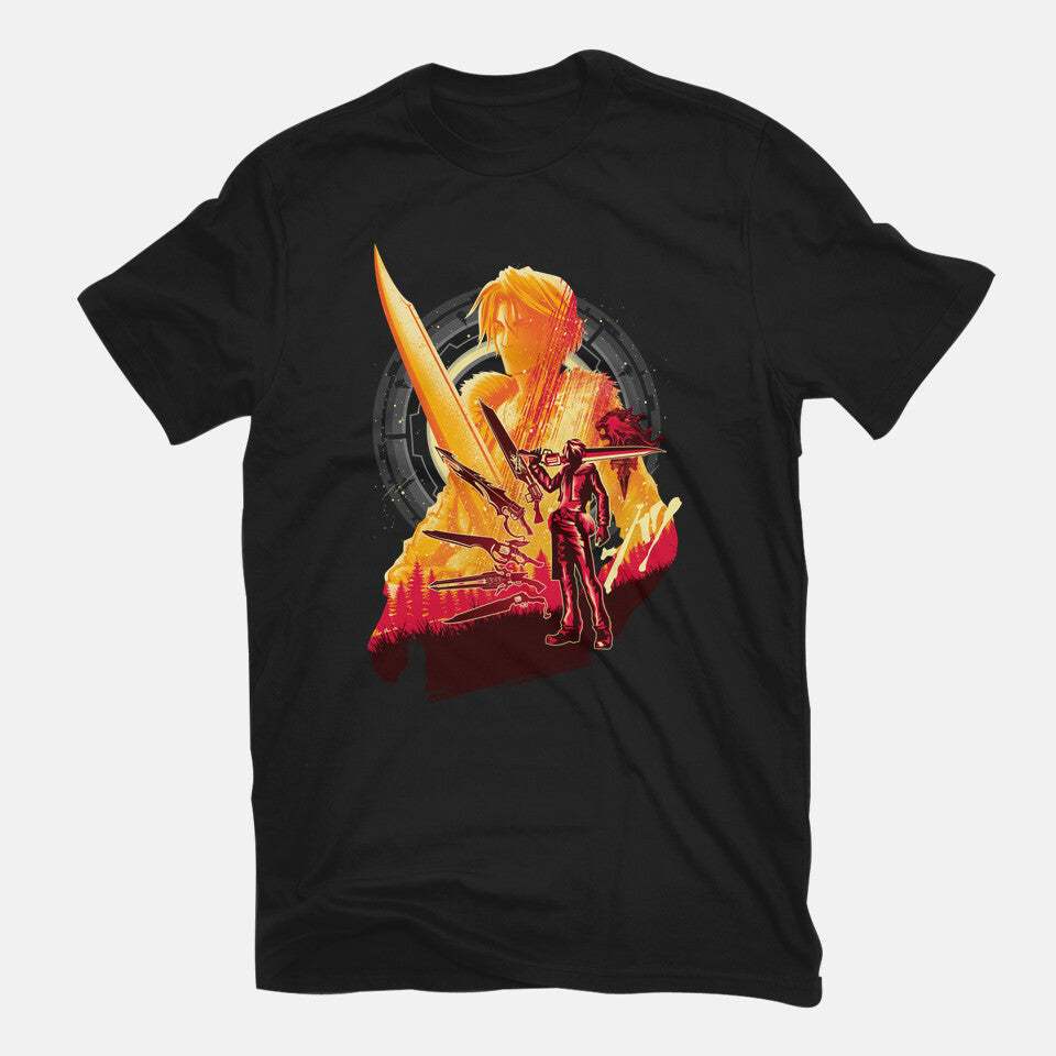 Ultimate Weapon – Gaming Graphic T-Shirt in black, flat-lay product view