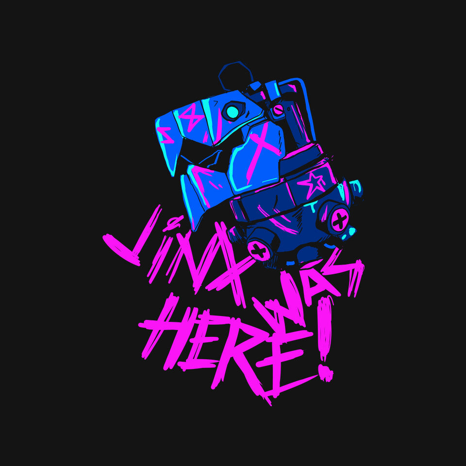 Jinxed – Gaming Graphic T-Shirt design artwork for black graphic T-shirt