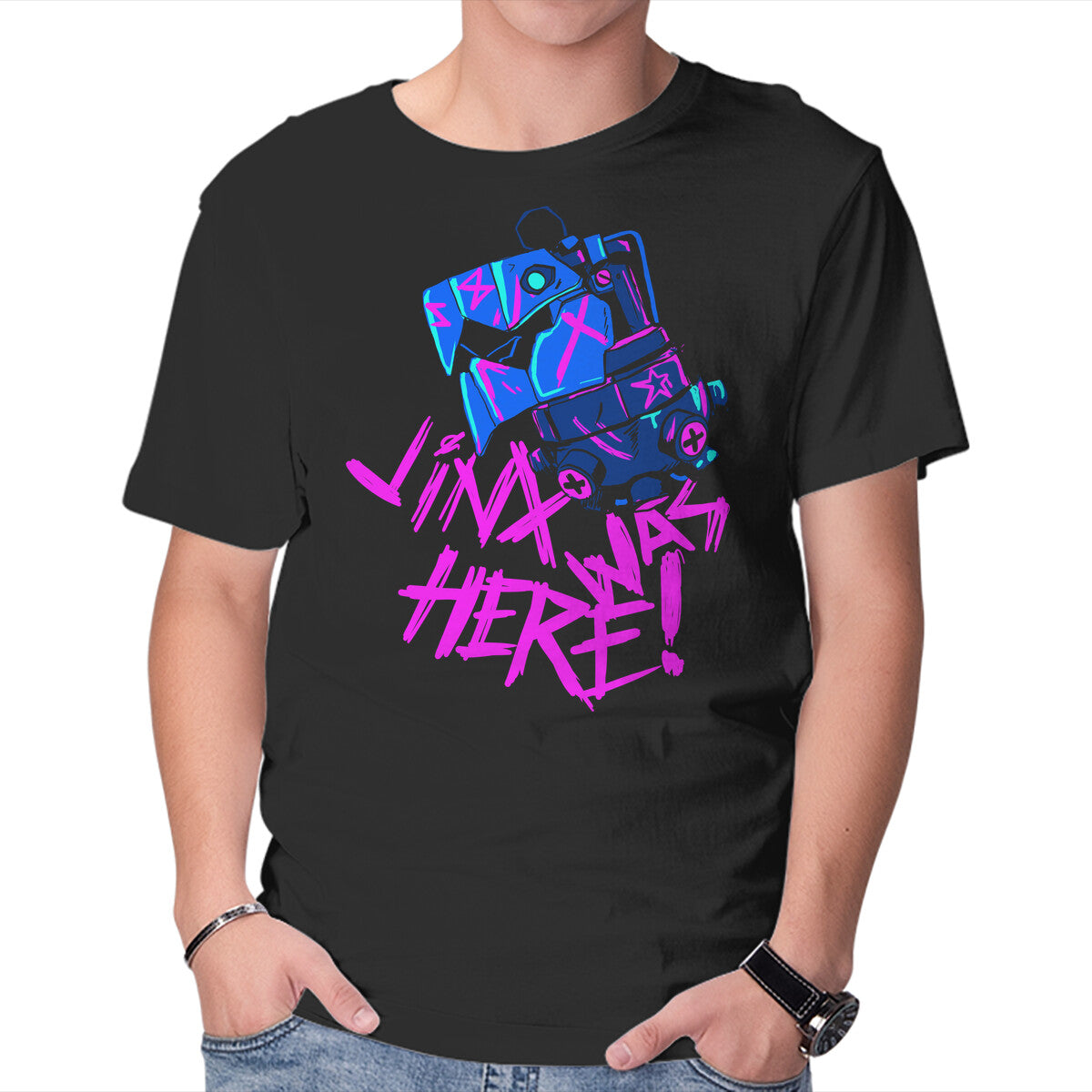 Jinxed – Gaming Graphic T-Shirt in black, product display