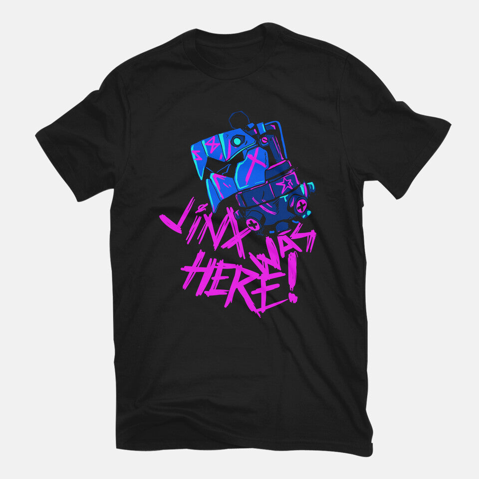 Jinxed – Gaming Graphic T-Shirt in black, flat-lay product view