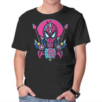 Spider Cyber Punk – Music Graphic T-Shirt in black, product display