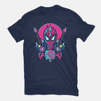 Spider Cyber Punk – Music Graphic T-Shirt in navy, flat-lay product view