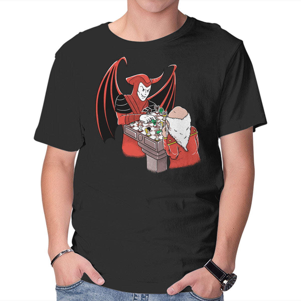 Masters Of Chess – Gaming Graphic T-Shirt in black, product display