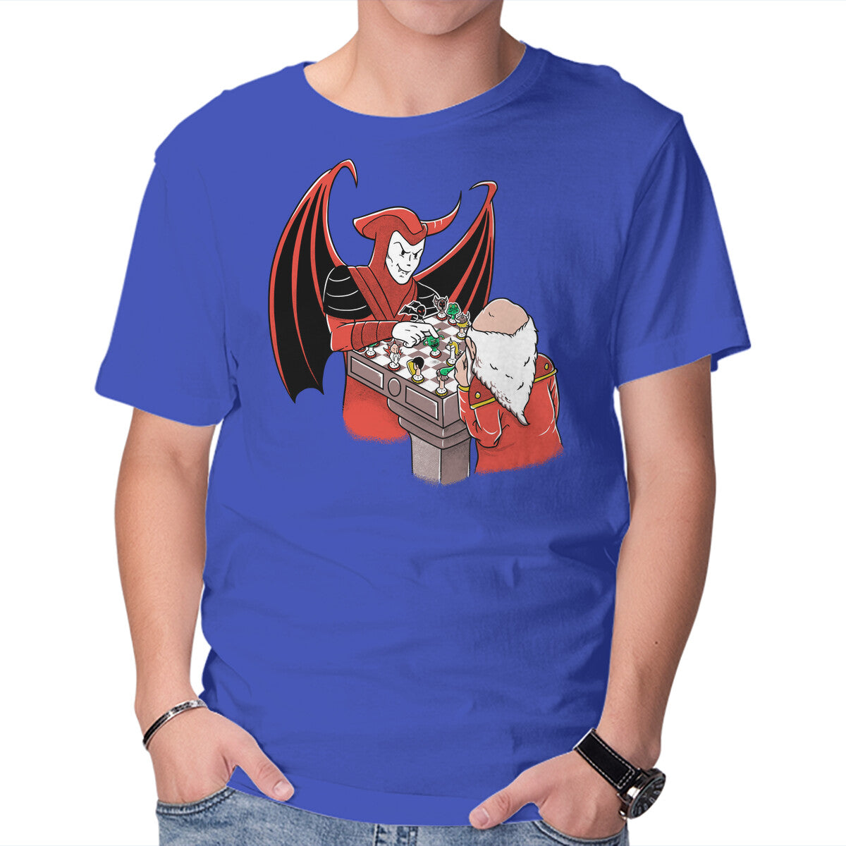 Masters Of Chess – Gaming Graphic T-Shirt in royal blue, product display