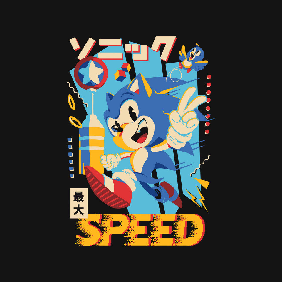 Top Speed – Gaming Graphic T-Shirt design artwork for black graphic T-shirt