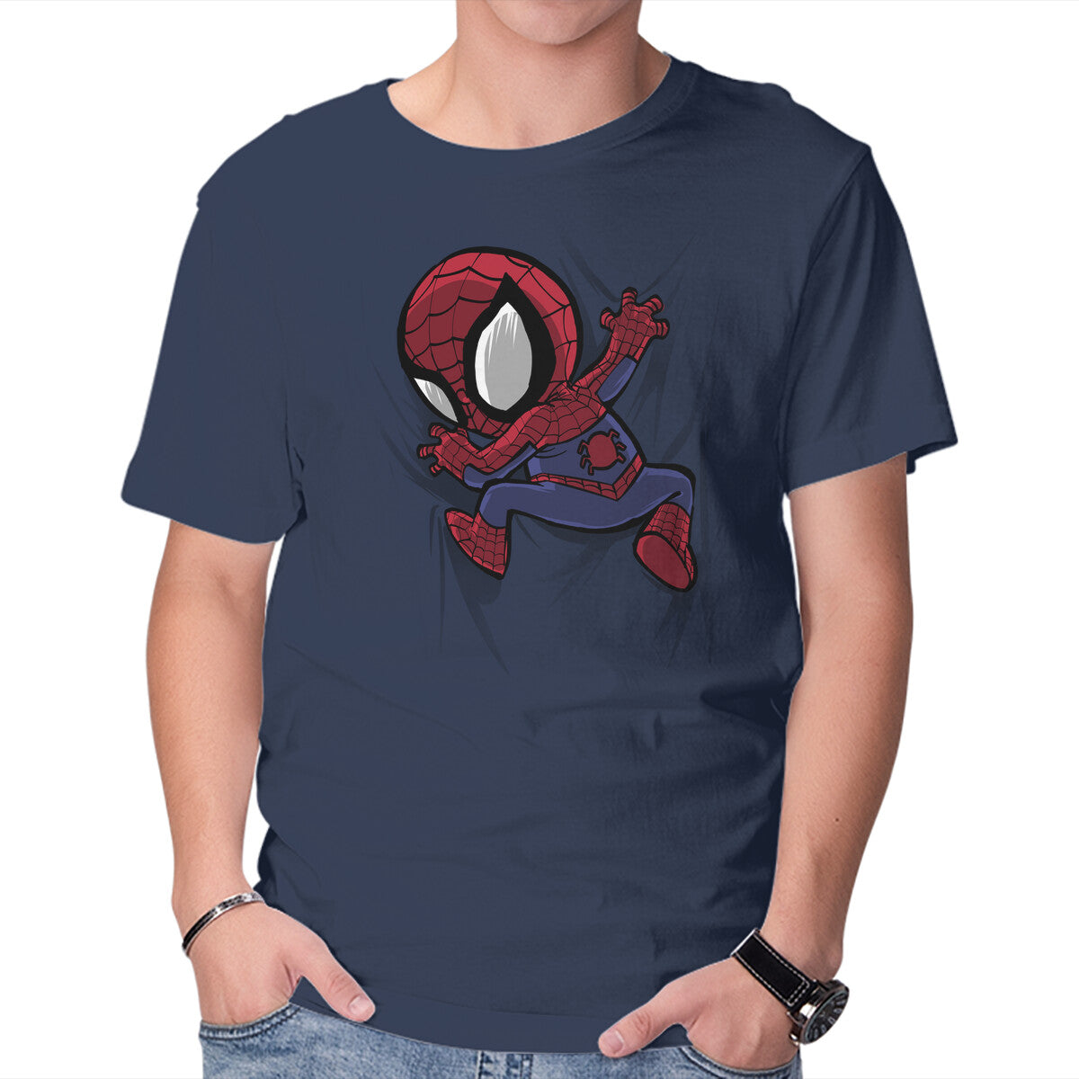My Portable Spidey Graphic T-Shirt in navy, product display