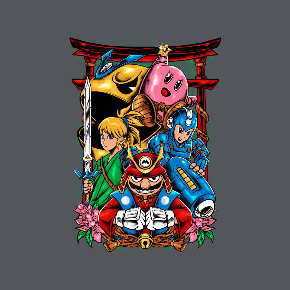 Game Heroes – Gaming Graphic T-Shirt design artwork for charcoal graphic T-shirt