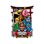 Game Heroes – Gaming Graphic T-Shirt design artwork for white graphic T-shirt