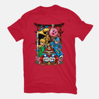 Game Heroes – Gaming Graphic T-Shirt in red, flat-lay product view