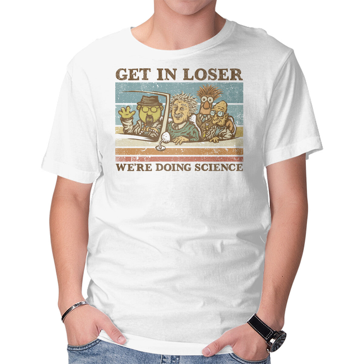 We're Doing Science – Movie Graphic T-Shirt in white, product display