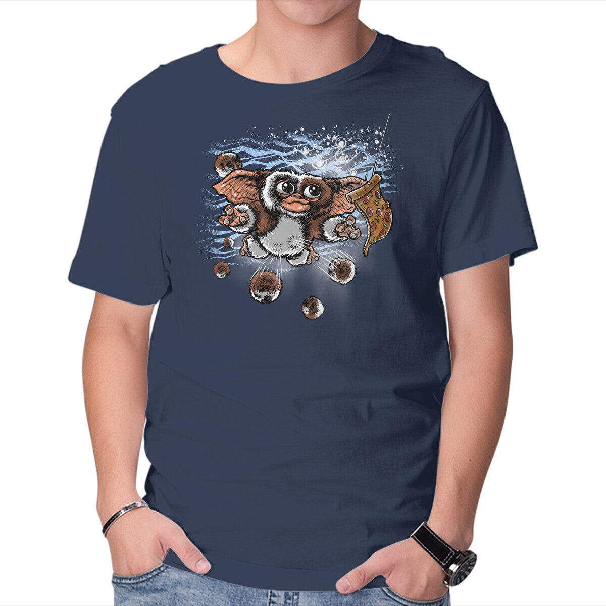 Never Do It – Horror Graphic T-Shirt in navy, product display