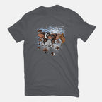 Never Do It – Horror Graphic T-Shirt in charcoal, flat-lay product view