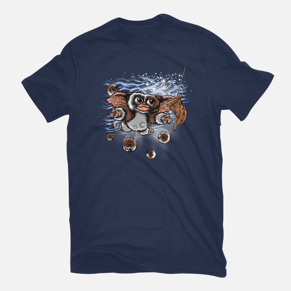 Never Do It – Horror Graphic T-Shirt in navy, flat-lay product view