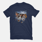 Never Do It – Horror Graphic T-Shirt in navy, flat-lay product view