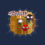 The Townsville Spiders – Movie Graphic T-Shirt design artwork for navy graphic T-shirt
