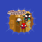The Townsville Spiders – Movie Graphic T-Shirt design artwork for royal blue graphic T-shirt
