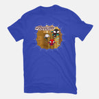 The Townsville Spiders – Movie Graphic T-Shirt in royal blue, flat-lay product view