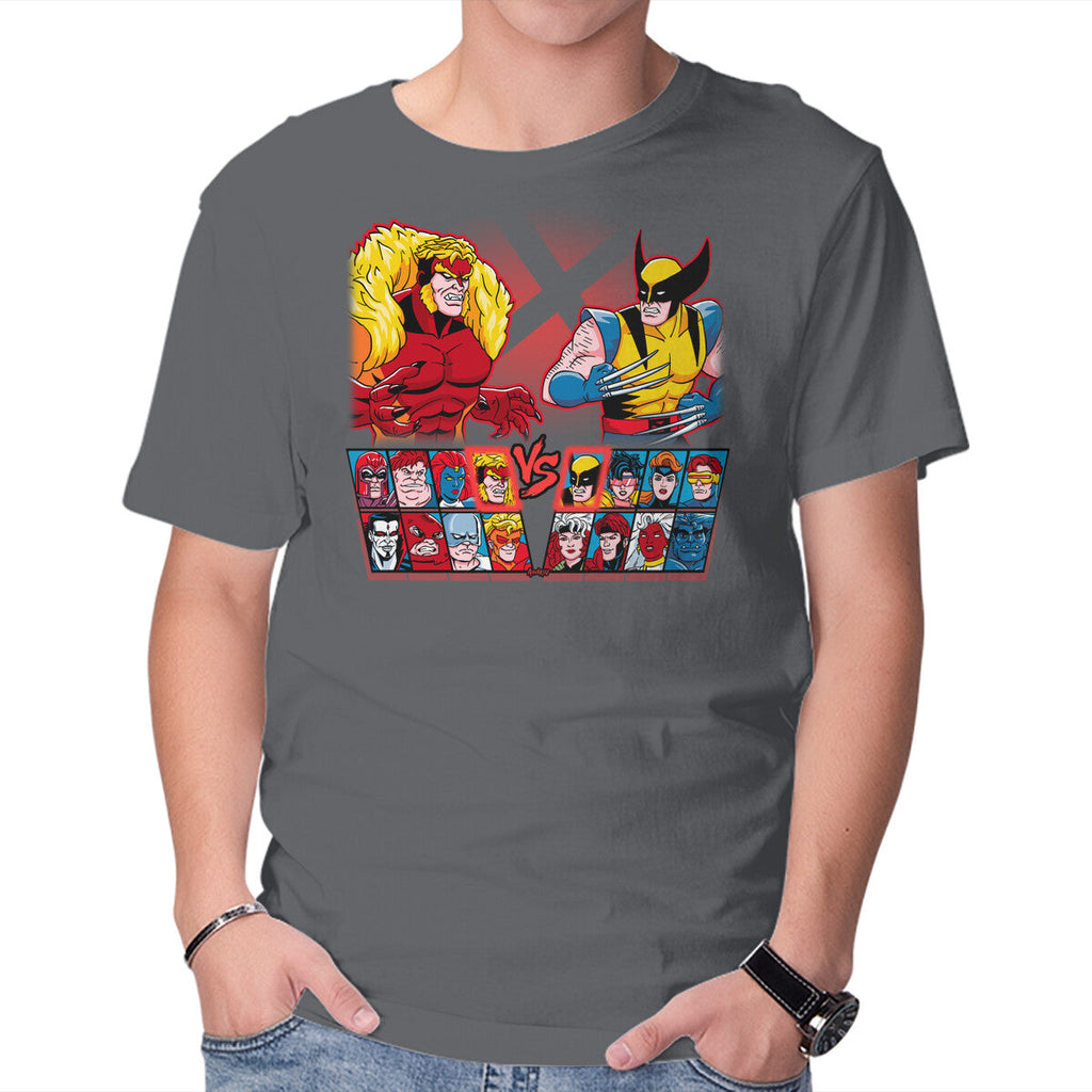 Mutant Fighter – Gaming Graphic T-Shirt in charcoal, product display