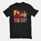 Mutant Fighter – Gaming Graphic T-Shirt in black, flat-lay product view