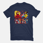 Mutant Fighter – Gaming Graphic T-Shirt in navy, flat-lay product view