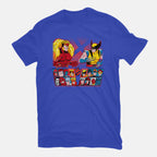 Mutant Fighter – Gaming Graphic T-Shirt in royal blue, flat-lay product view
