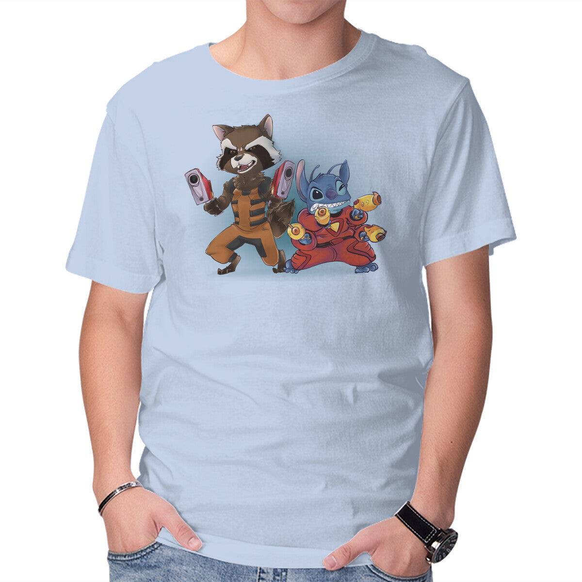 Experiments United – Sci-Fi Graphic T-Shirt in blue, product display